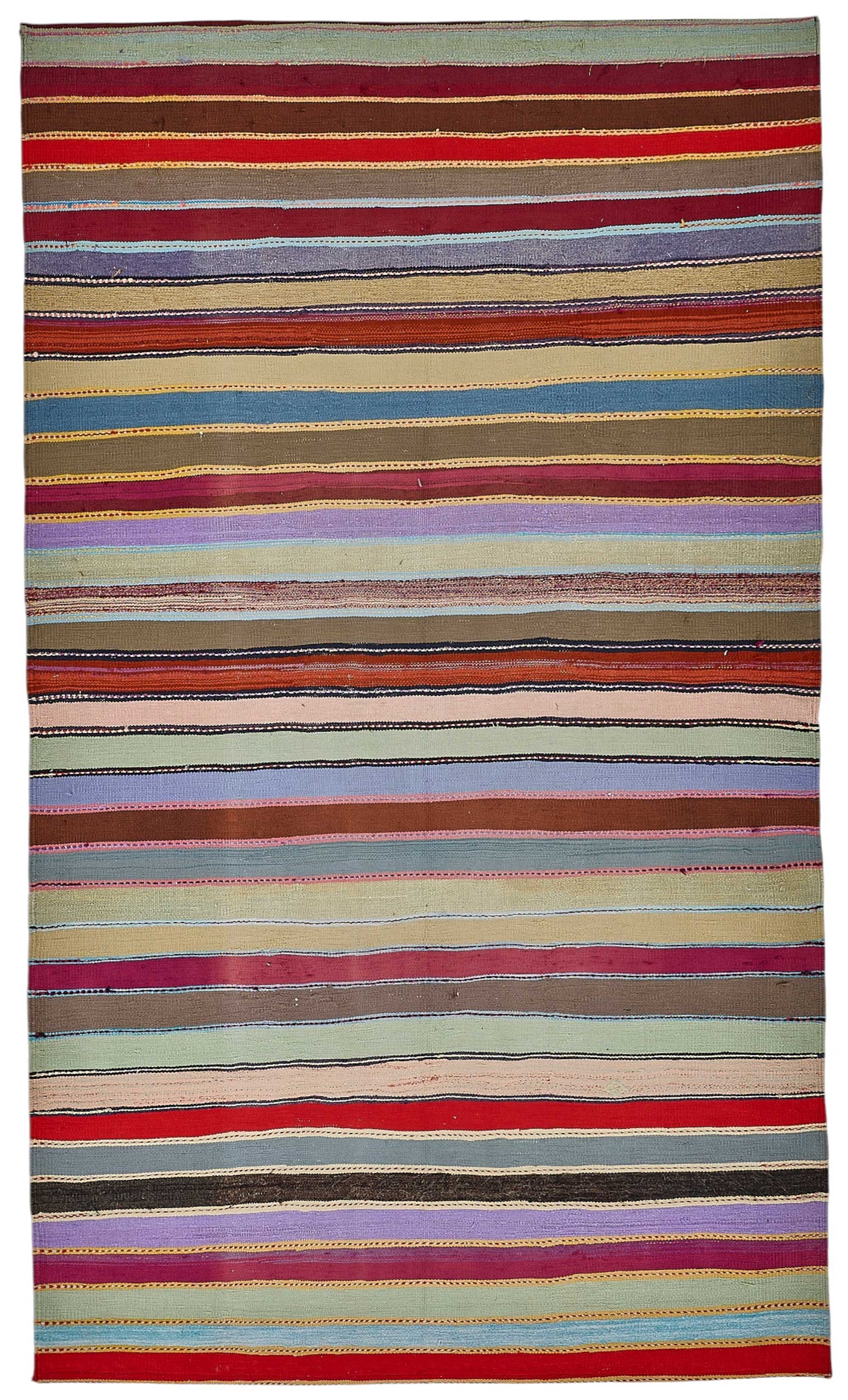 5x9 Handmade Vintage Chaput Kilim Rug - 51840