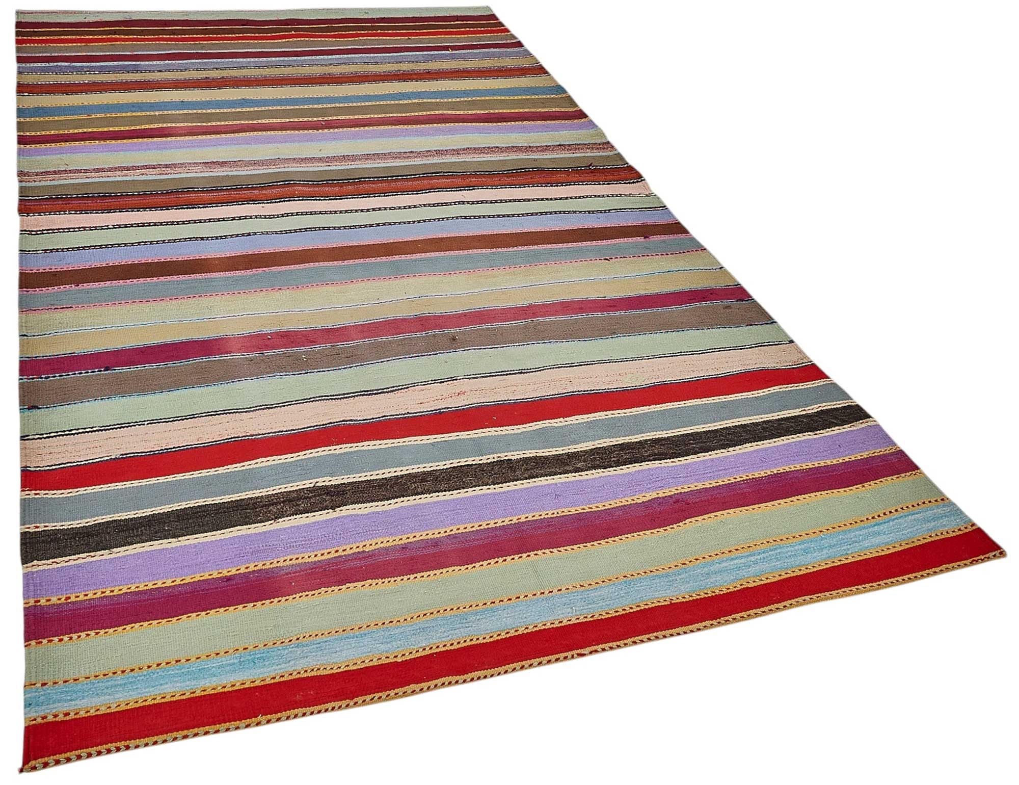5x9 Handmade Vintage Chaput Kilim Rug - 51840