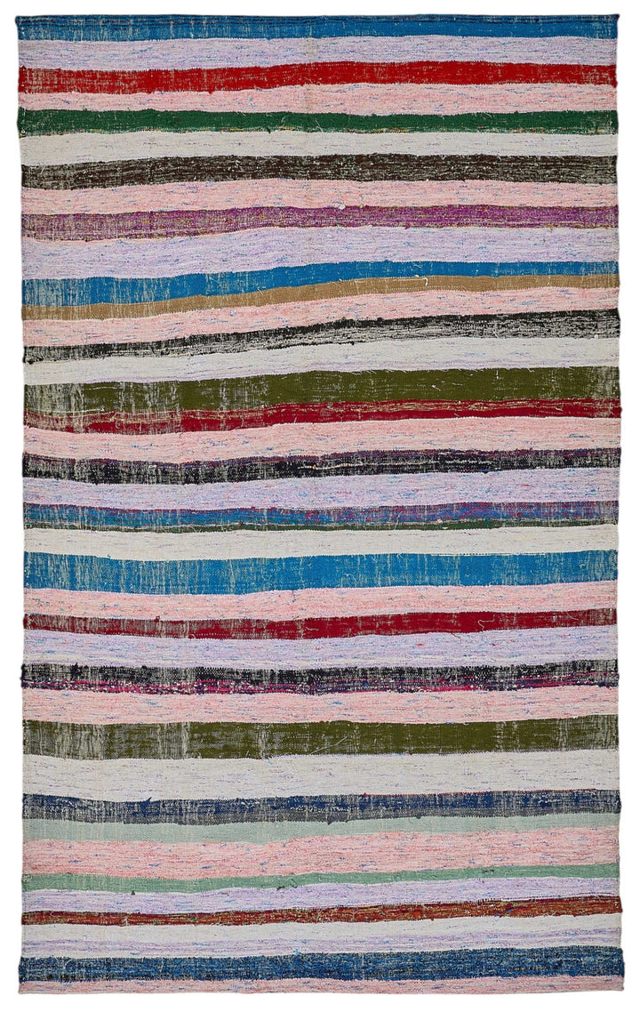 6x10 Handmade Vintage Chaput Kilim Rug - 51841