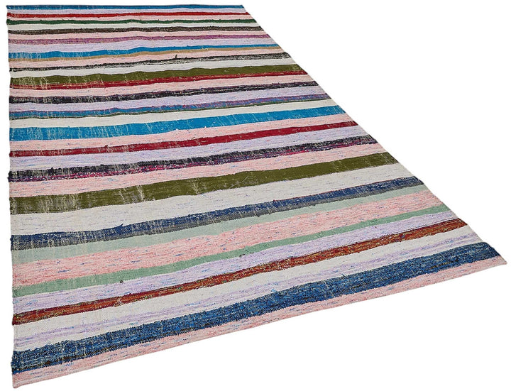 6x10 Handmade Vintage Chaput Kilim Rug - 51841