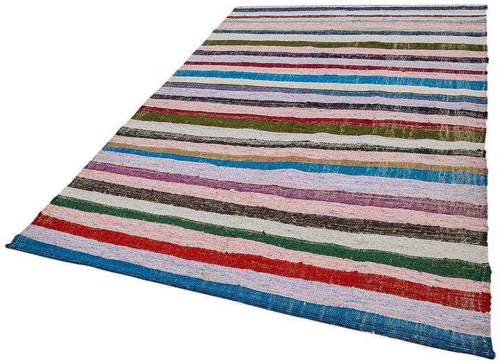 6x10 Handmade Vintage Chaput Kilim Rug - 51841
