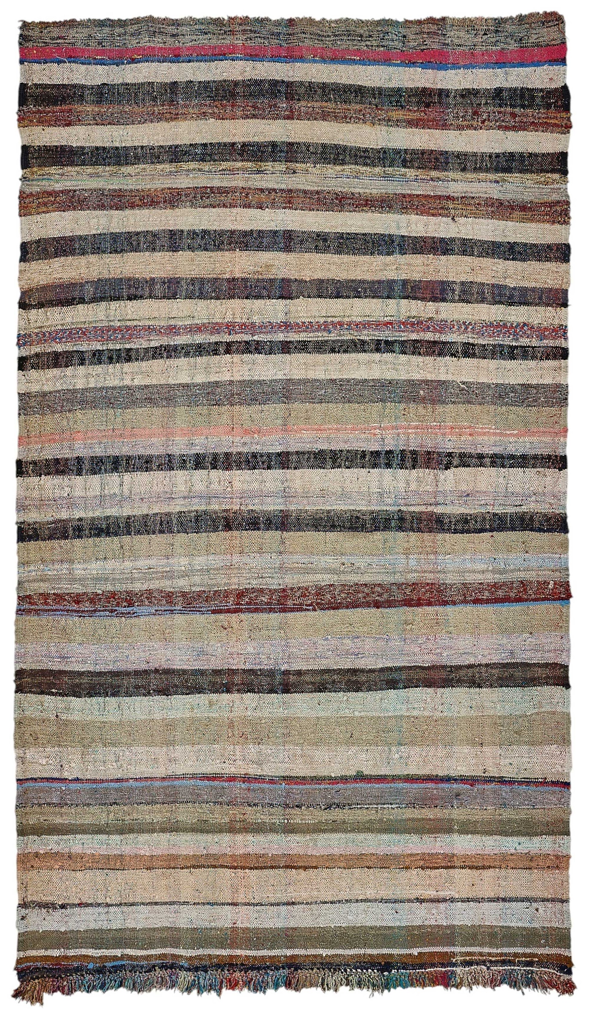6x10 Handmade Vintage Chaput Kilim Rug - 51842