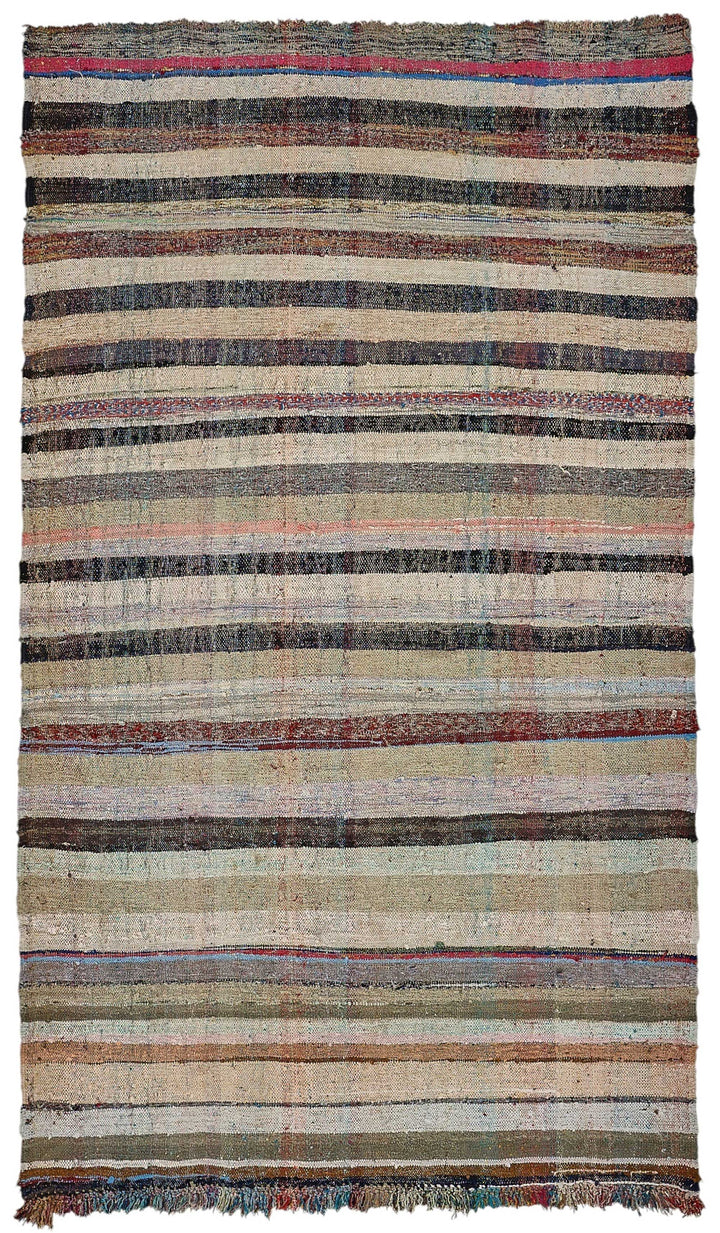 6x10 Handmade Vintage Chaput Kilim Rug - 51842