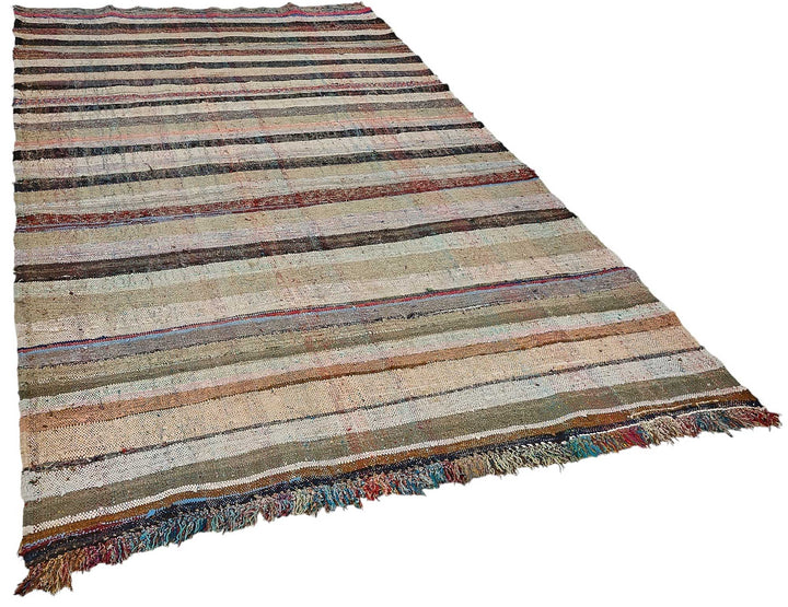 6x10 Handmade Vintage Chaput Kilim Rug - 51842