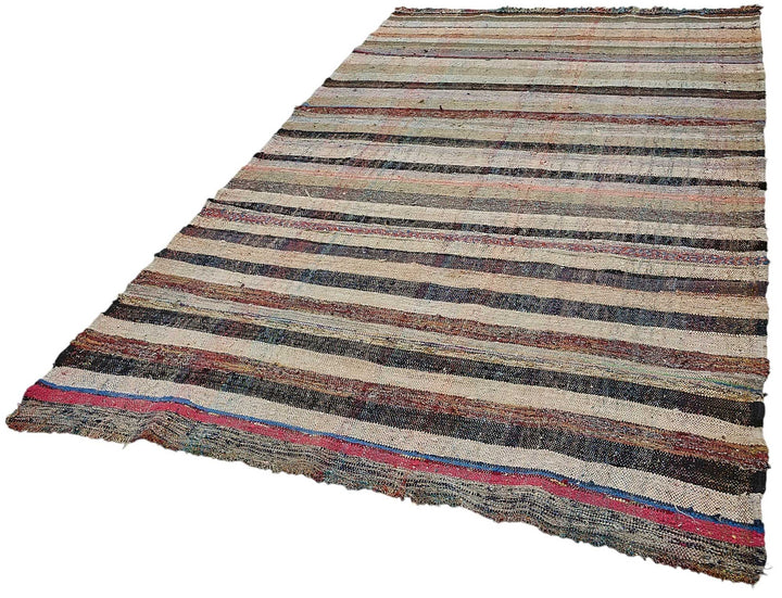 6x10 Handmade Vintage Chaput Kilim Rug - 51842
