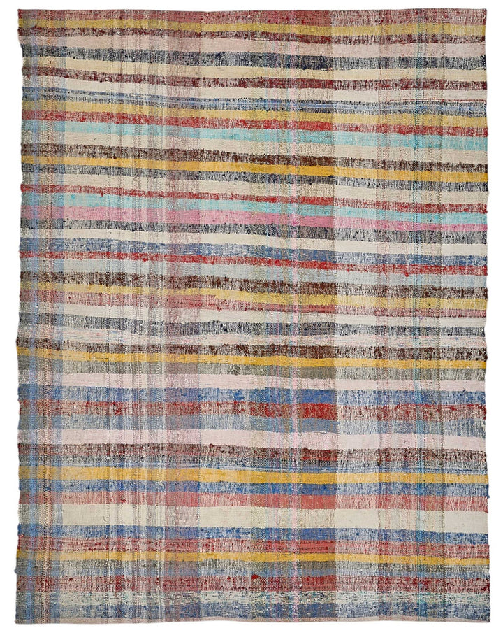 6x8 Handmade Vintage Chaput Kilim Rug - 51844