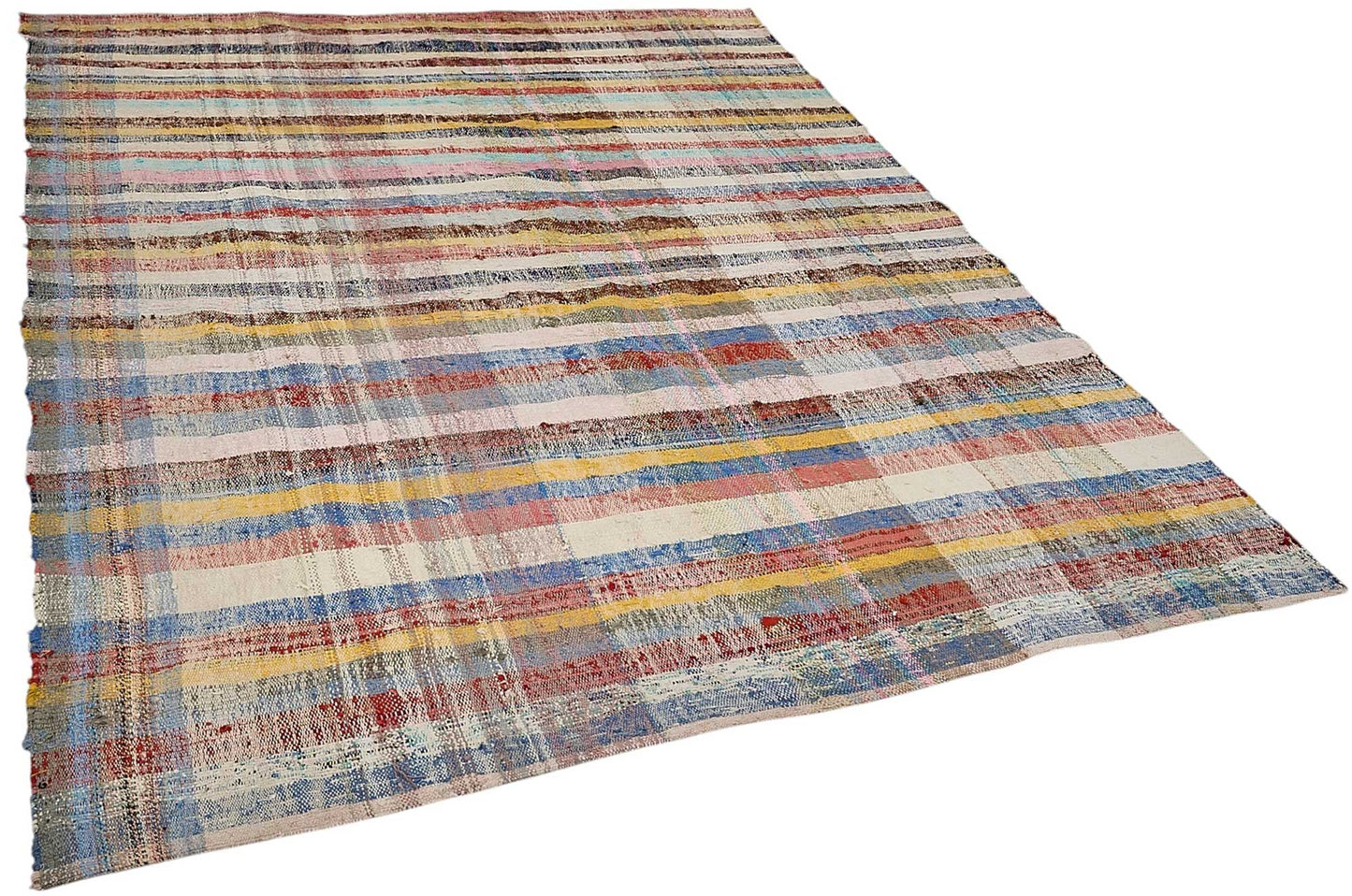 6x8 Handmade Vintage Chaput Kilim Rug - 51844