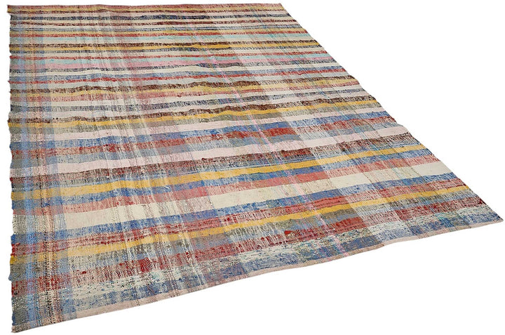 6x8 Handmade Vintage Chaput Kilim Rug - 51844