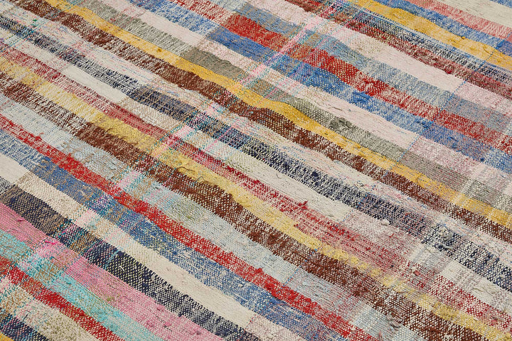 6x8 Handmade Vintage Chaput Kilim Rug - 51844