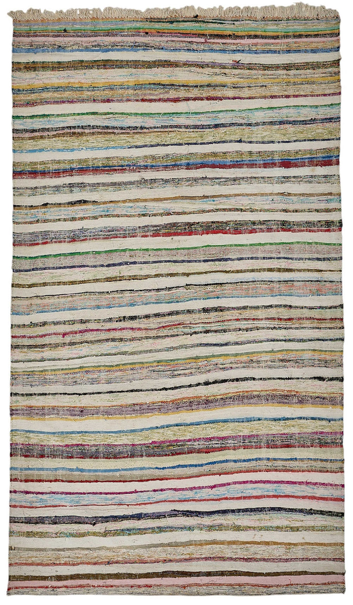 6x10 Handmade Vintage Chaput Kilim Rug - 51845