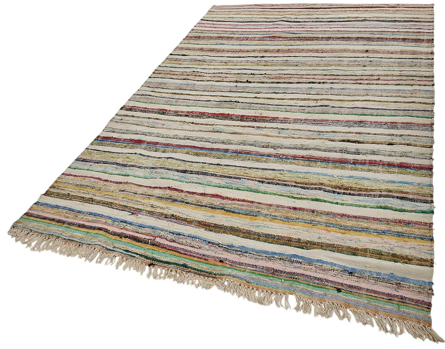 6x10 Handmade Vintage Chaput Kilim Rug - 51845