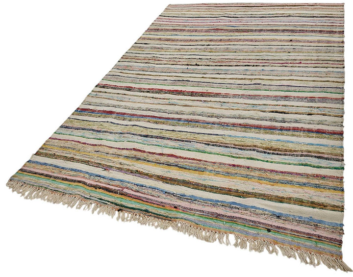 6x10 Handmade Vintage Chaput Kilim Rug - 51845