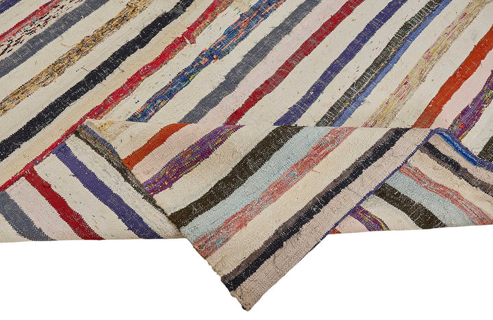 6x8 Handmade Vintage Chaput Kilim Rug - 51846