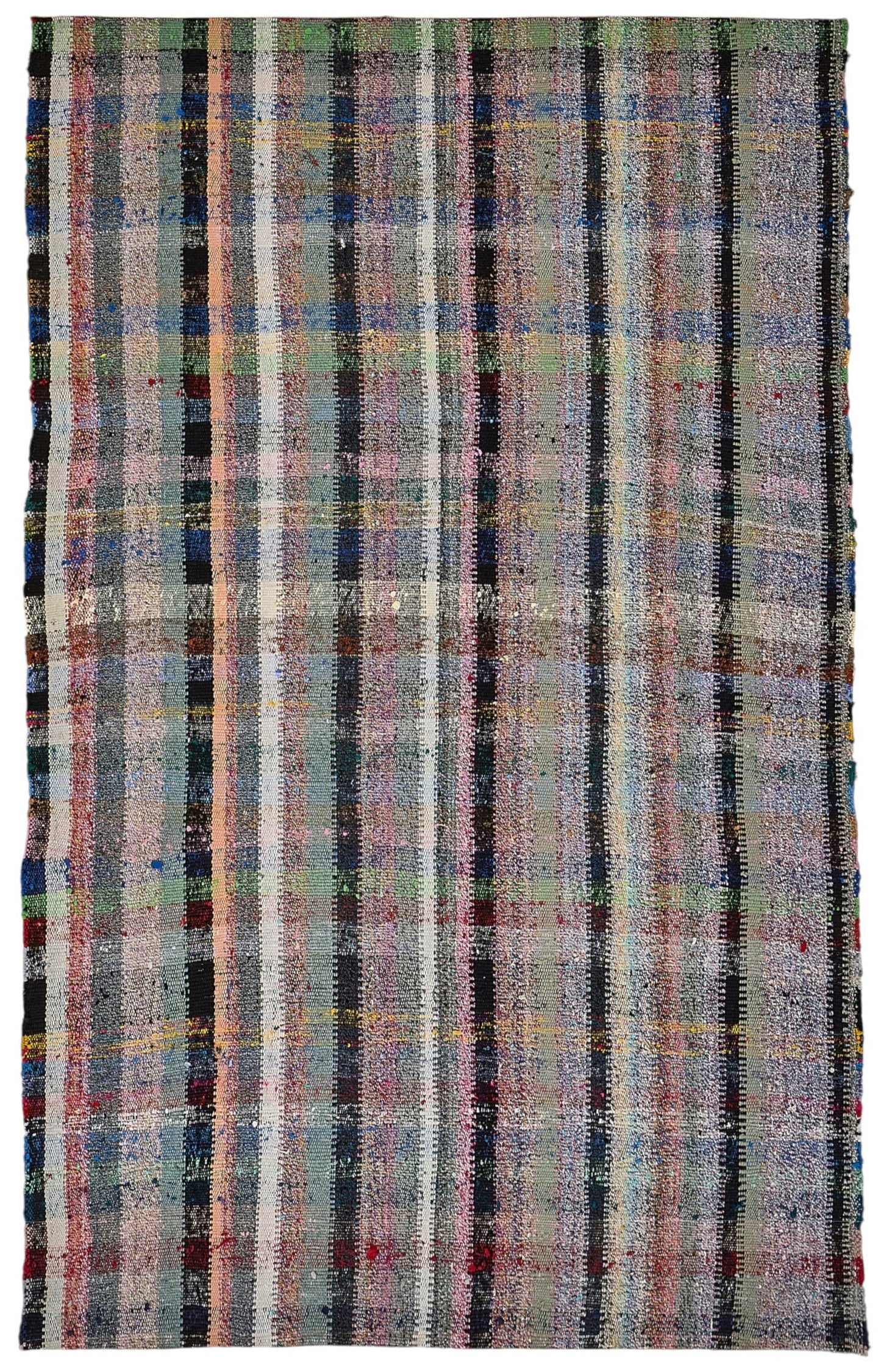 6x9 Handmade Vintage Chaput Kilim Rug - 51847
