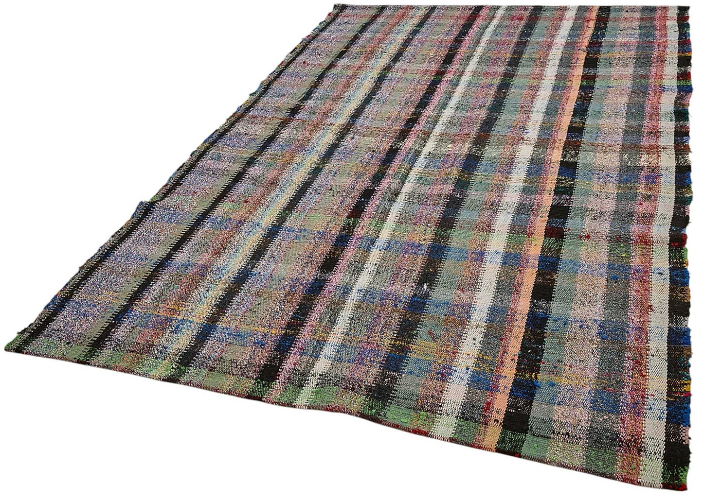 6x9 Handmade Vintage Chaput Kilim Rug - 51847