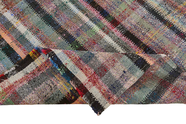 6x9 Handmade Vintage Chaput Kilim Rug - 51847