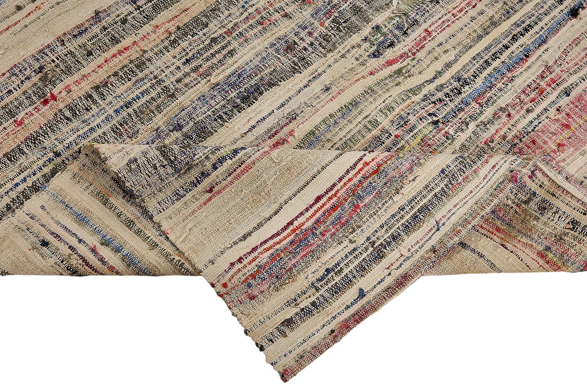 5x8 Handmade Vintage Chaput Kilim Rug - 51848