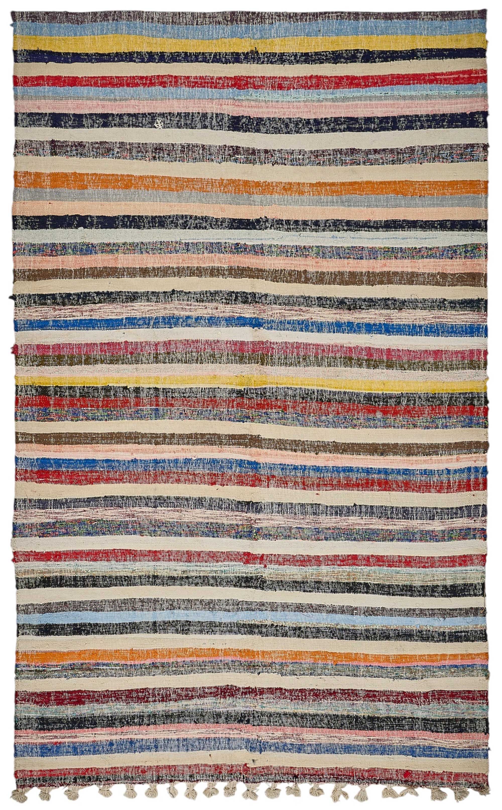 6x10 Handmade Vintage Chaput Kilim Rug - 51849