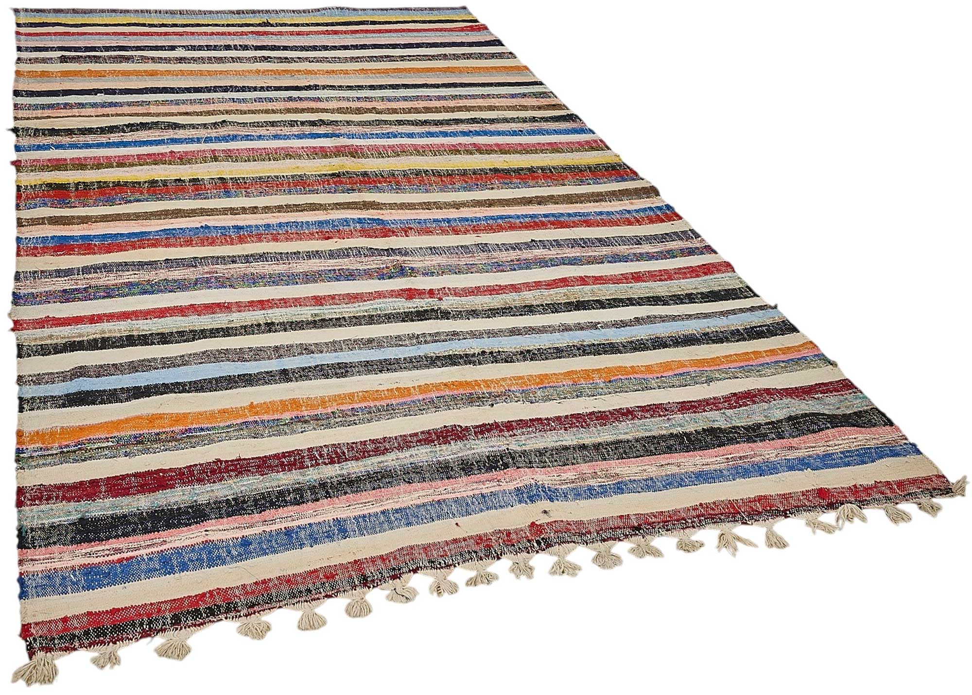 6x10 Handmade Vintage Chaput Kilim Rug - 51849