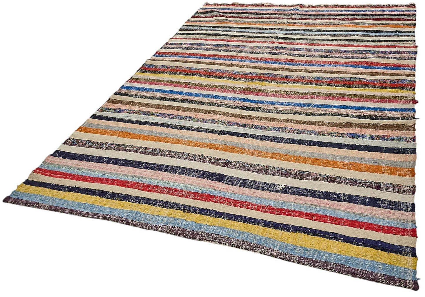 6x10 Handmade Vintage Chaput Kilim Rug - 51849