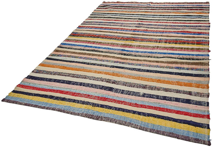 6x10 Handmade Vintage Chaput Kilim Rug - 51849