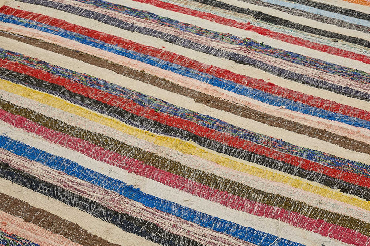 6x10 Handmade Vintage Chaput Kilim Rug - 51849