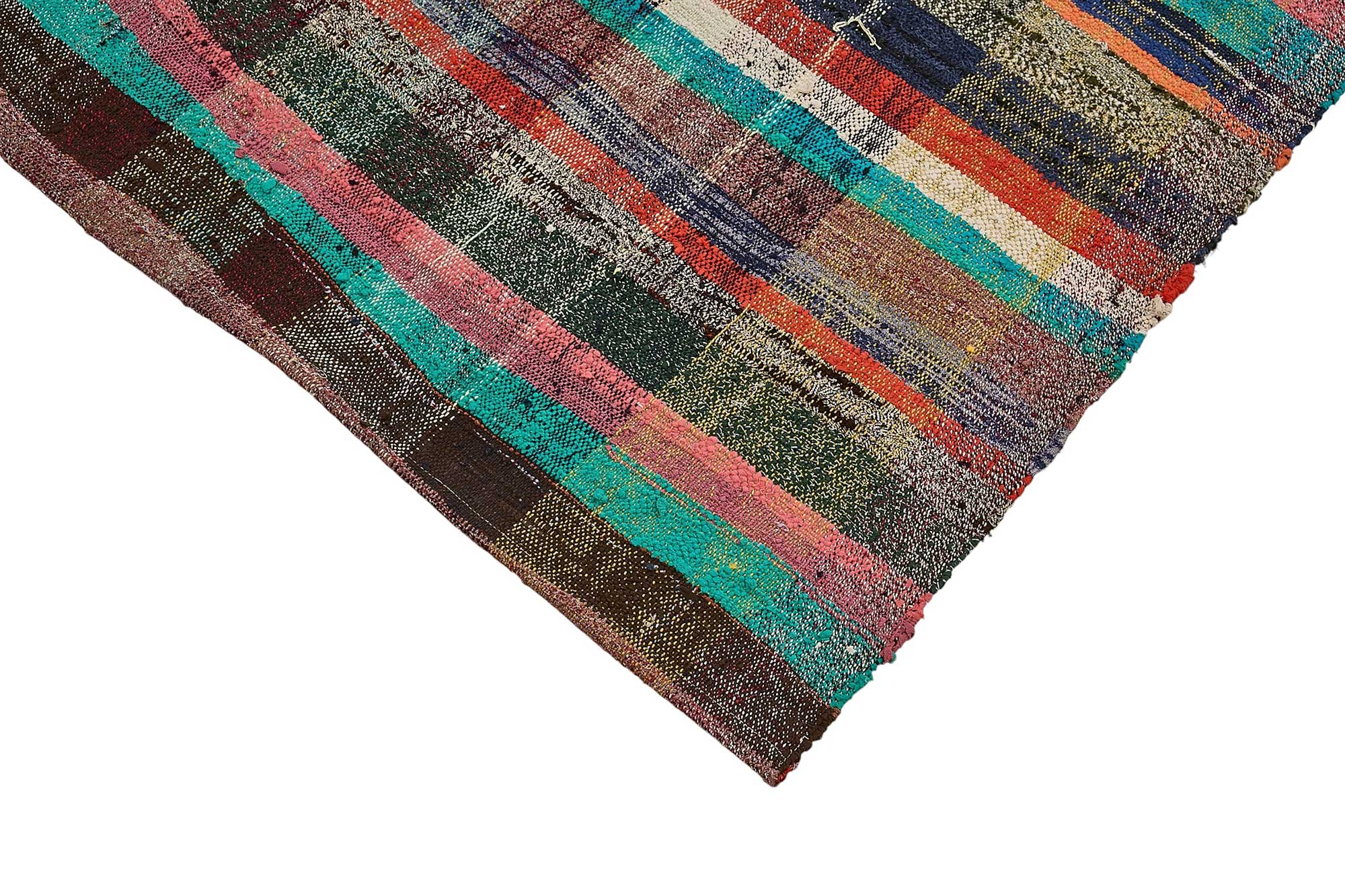 6x9 Handmade Vintage Chaput Kilim Rug - 51850