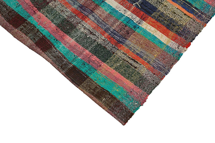 6x9 Handmade Vintage Chaput Kilim Rug - 51850
