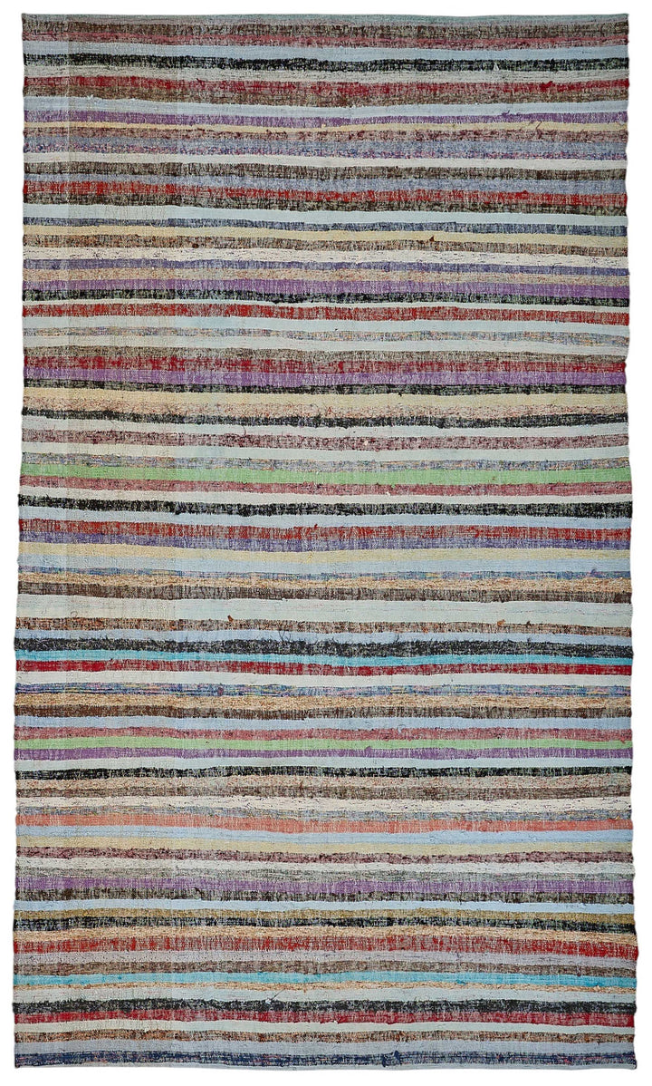 6x10 Handmade Vintage Chaput Kilim Rug - 51851