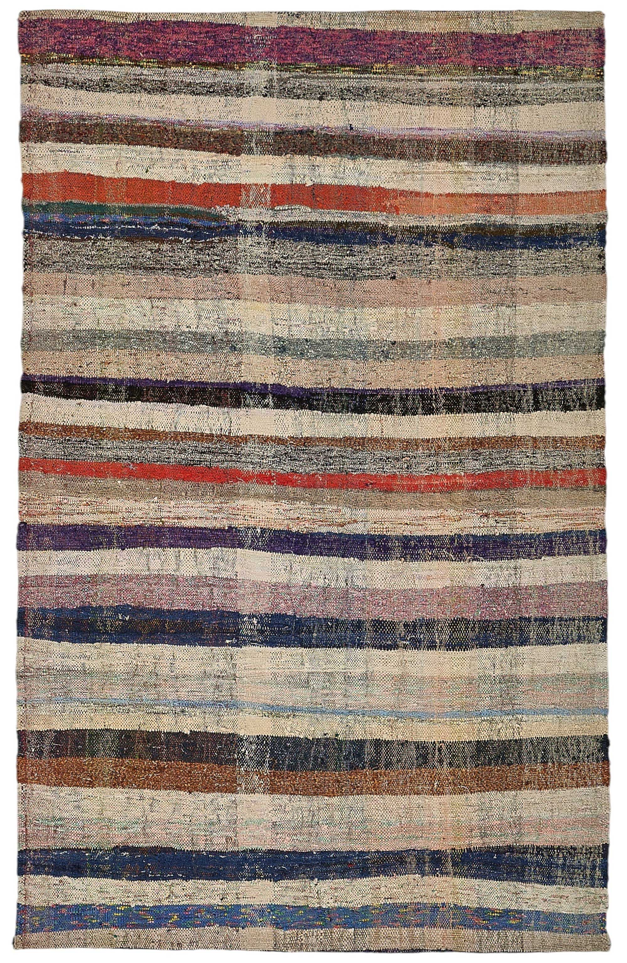 6x9 Handmade Vintage Chaput Kilim Rug - 51852