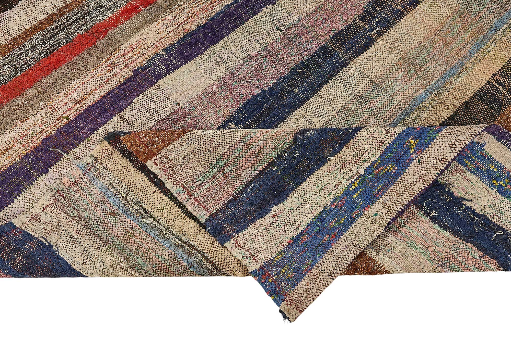 6x9 Handmade Vintage Chaput Kilim Rug - 51852