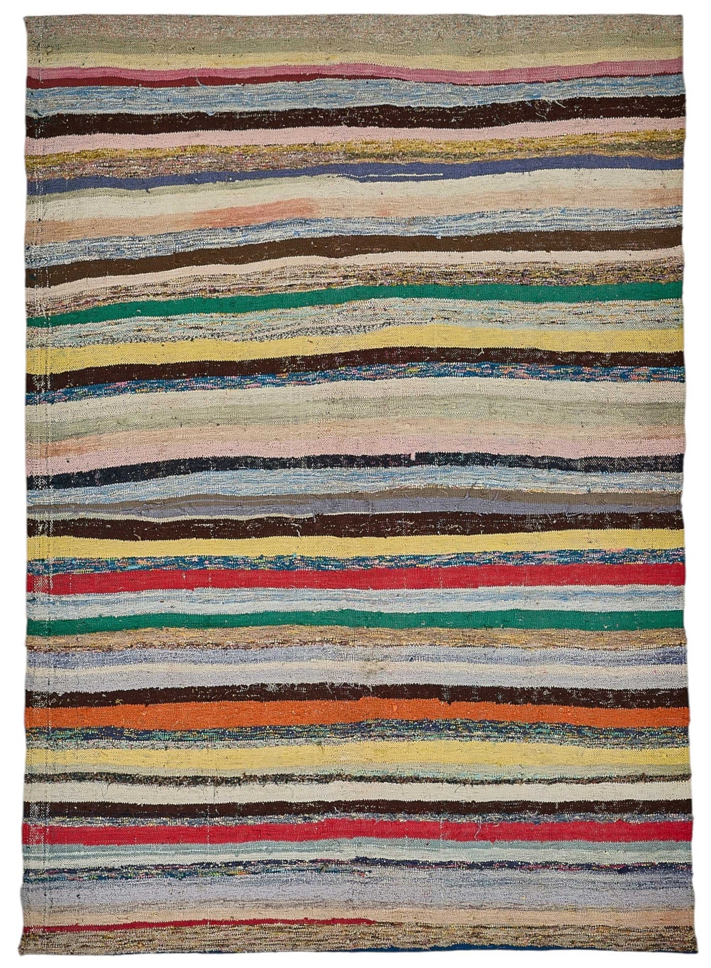 6x8 Handmade Vintage Chaput Kilim Rug - 51853