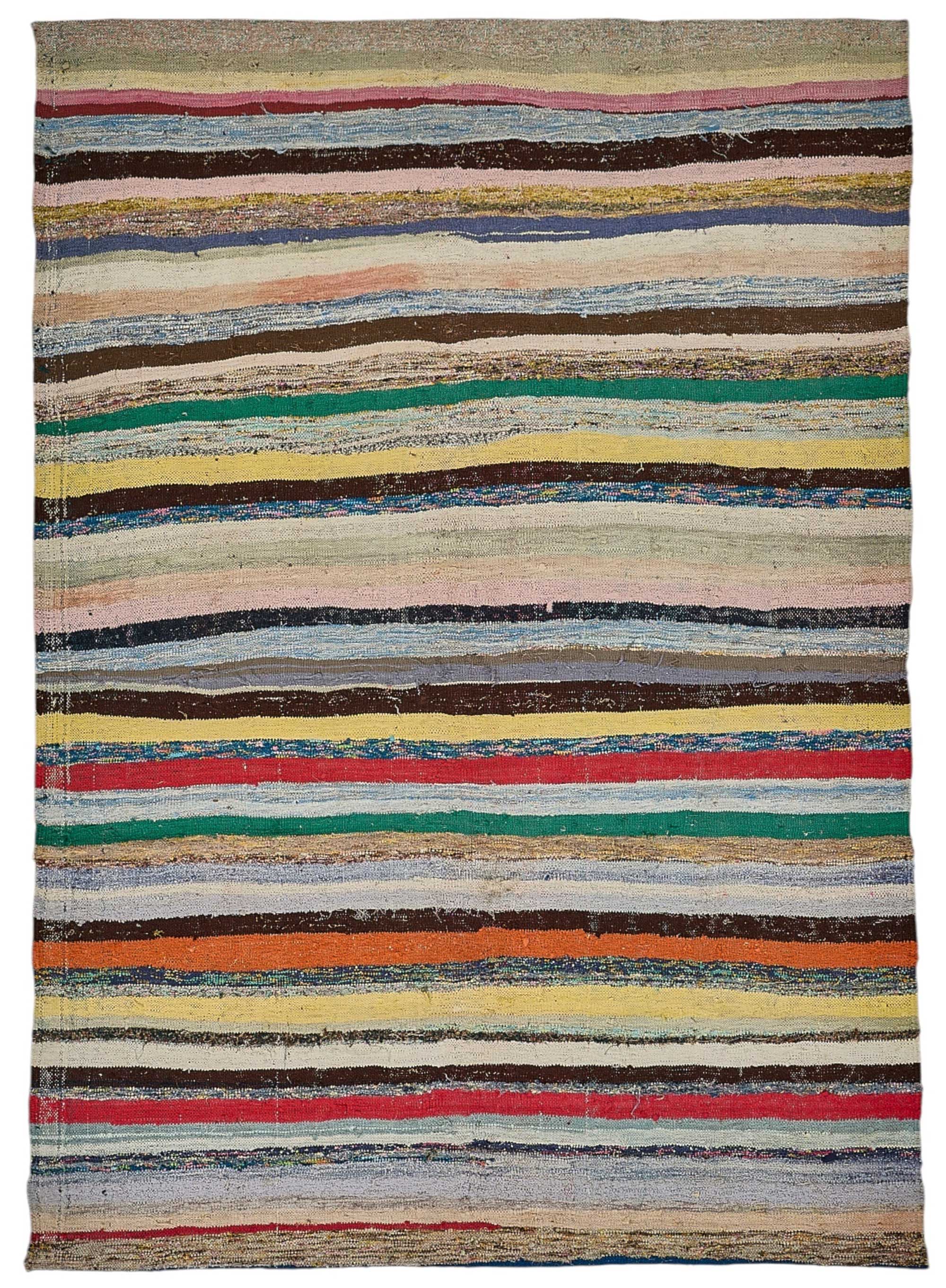 6x8 Handmade Vintage Chaput Kilim Rug - 51853