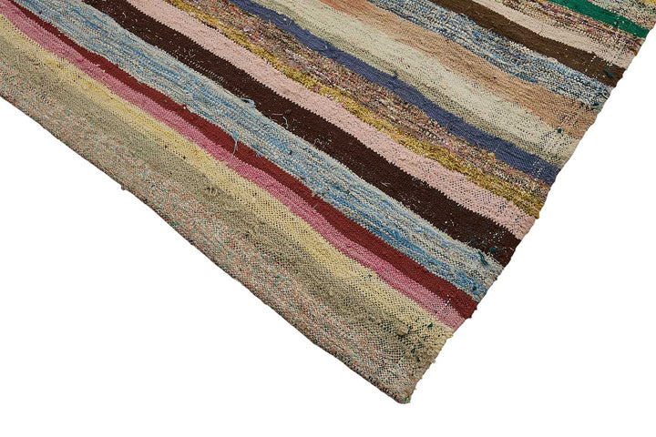 6x8 Handmade Vintage Chaput Kilim Rug - 51853