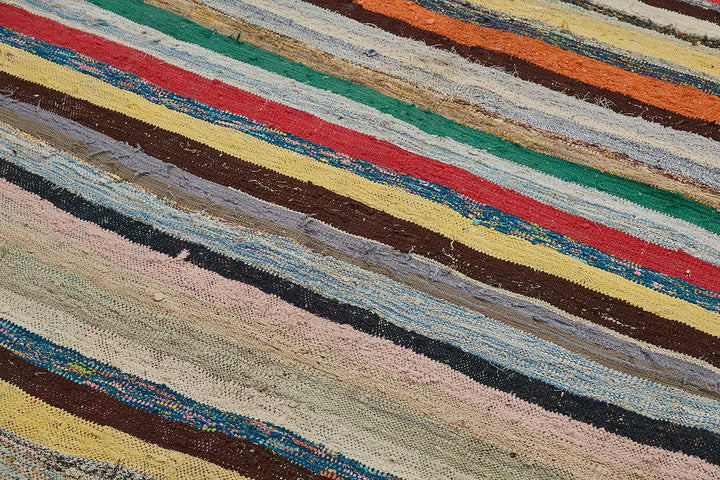 6x8 Handmade Vintage Chaput Kilim Rug - 51853
