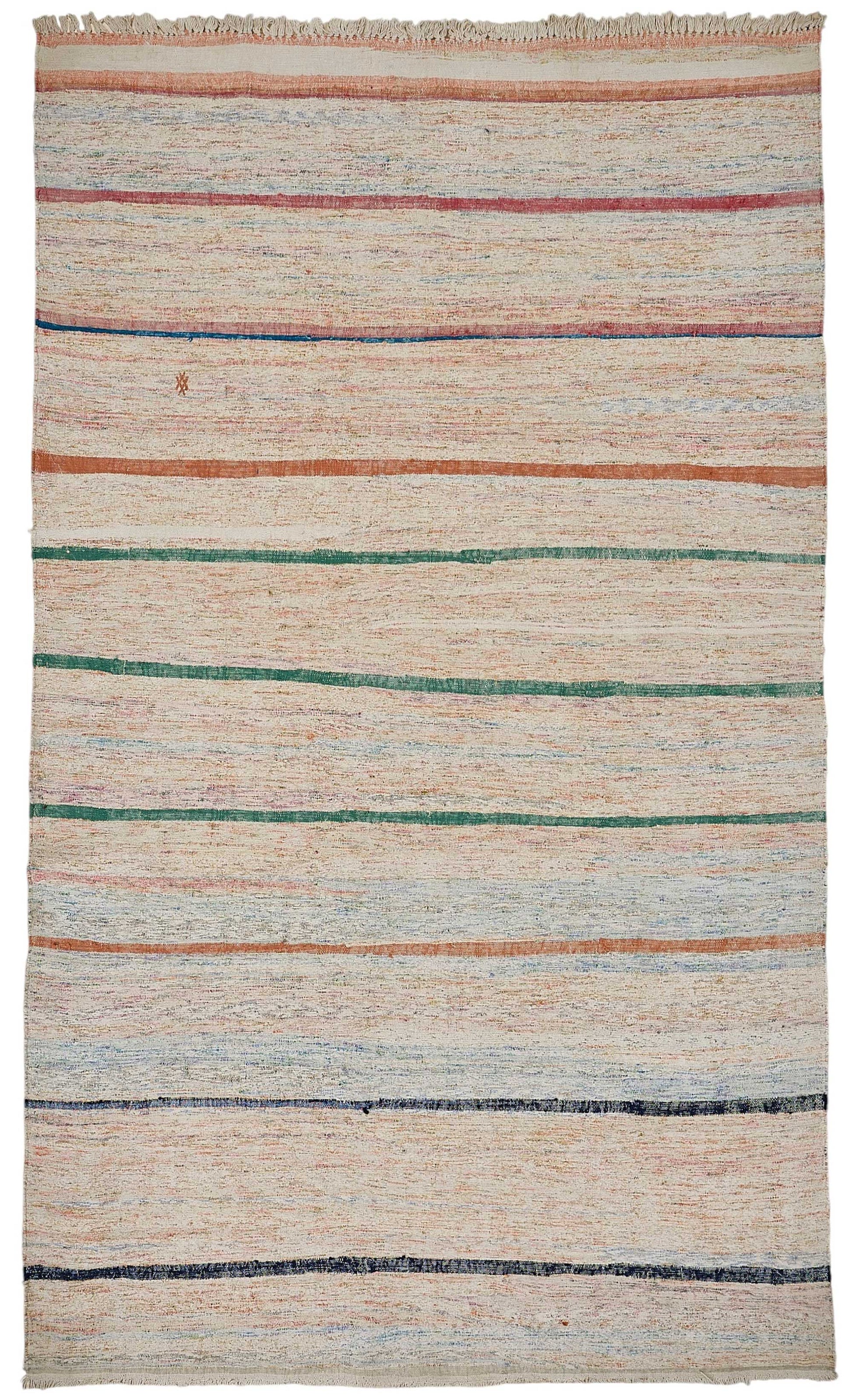6x11 Handmade Vintage Chaput Kilim Rug - 51854
