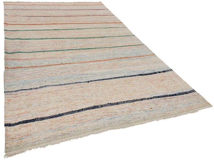 6x11 Handmade Vintage Chaput Kilim Rug - 51854