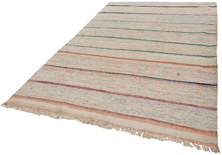 6x11 Handmade Vintage Chaput Kilim Rug - 51854