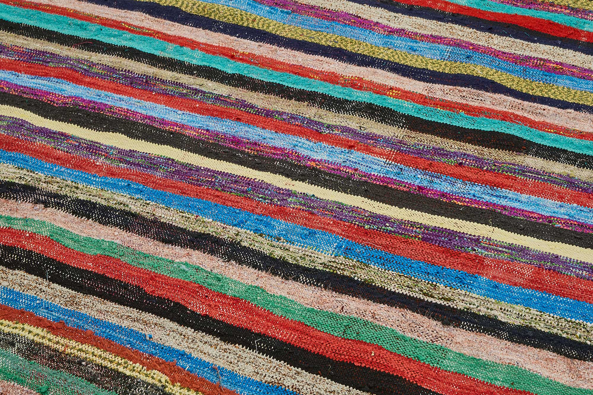 7x10 Handmade Vintage Chaput Kilim Rug - 51855