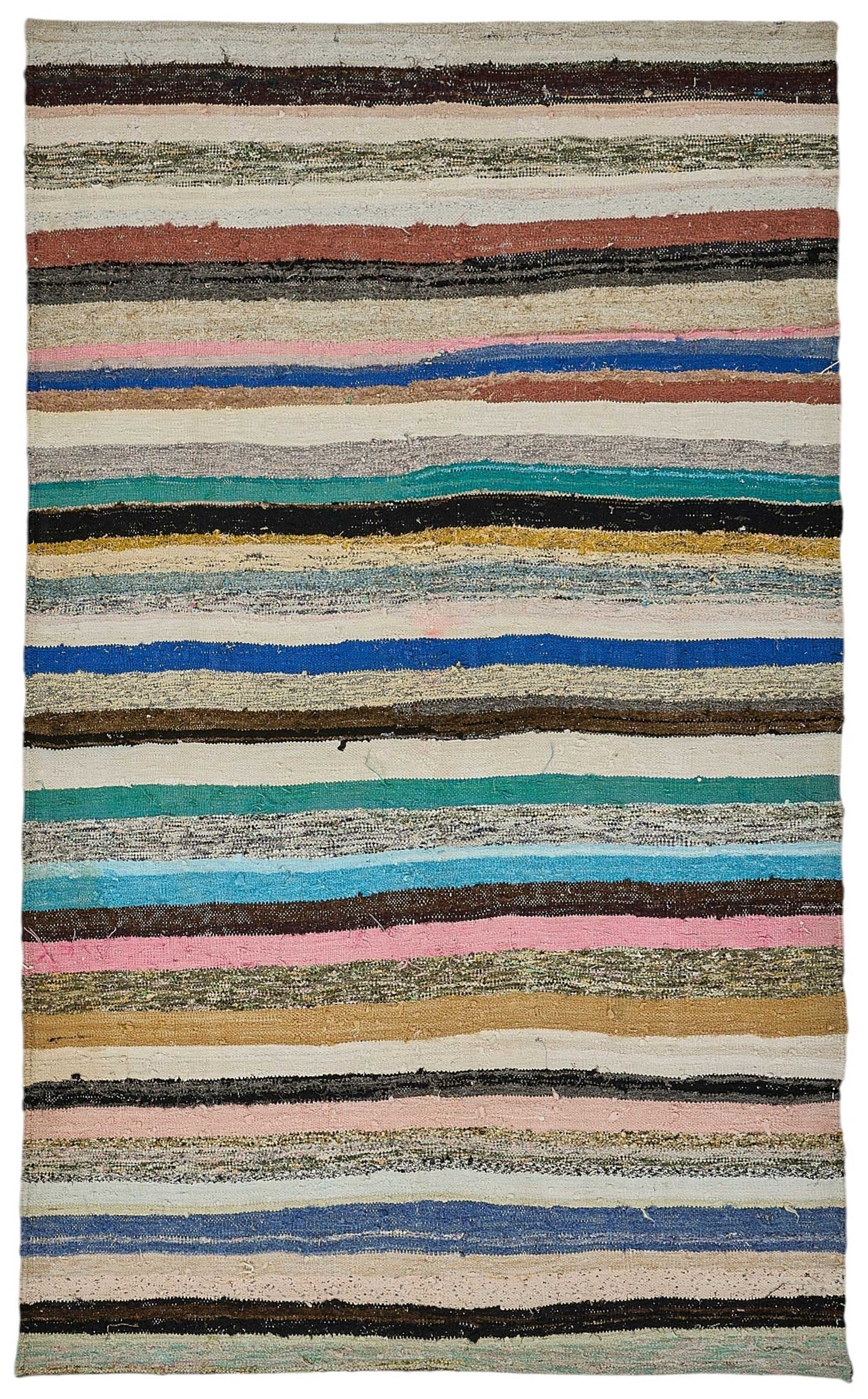 5x8 Handmade Vintage Chaput Kilim Rug - 51857