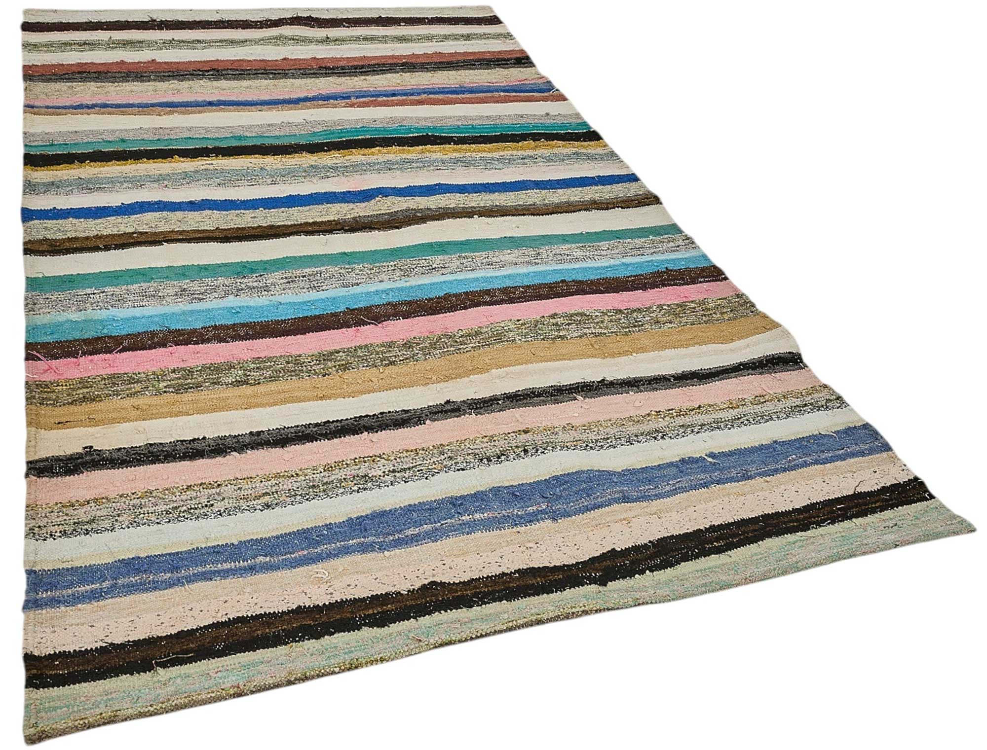 5x8 Handmade Vintage Chaput Kilim Rug - 51857