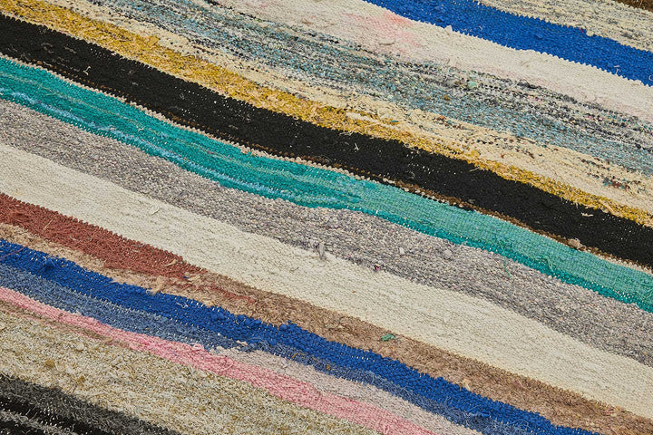 5x8 Handmade Vintage Chaput Kilim Rug - 51857