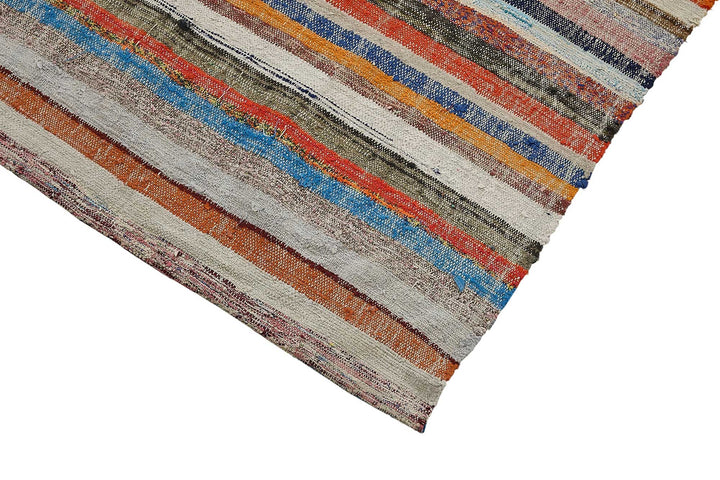 6x9 Handmade Vintage Chaput Kilim Rug - 51858