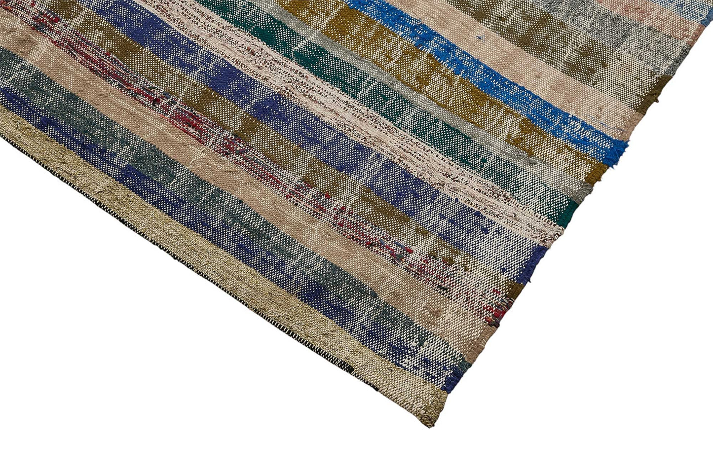 6x9 Handmade Vintage Chaput Kilim Rug - 51859