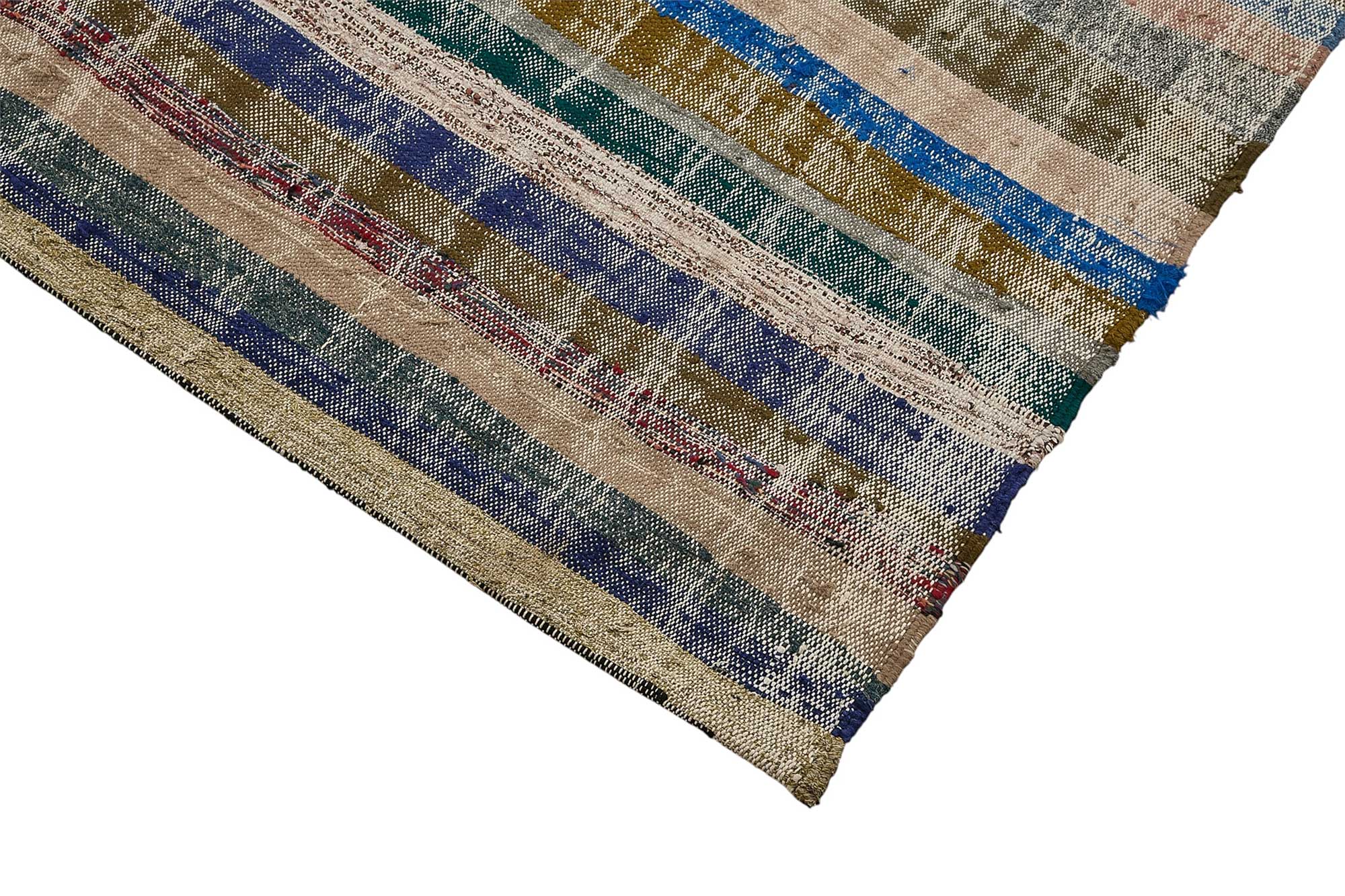6x9 Handmade Vintage Chaput Kilim Rug - 51859