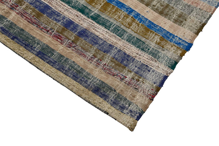 6x9 Handmade Vintage Chaput Kilim Rug - 51859
