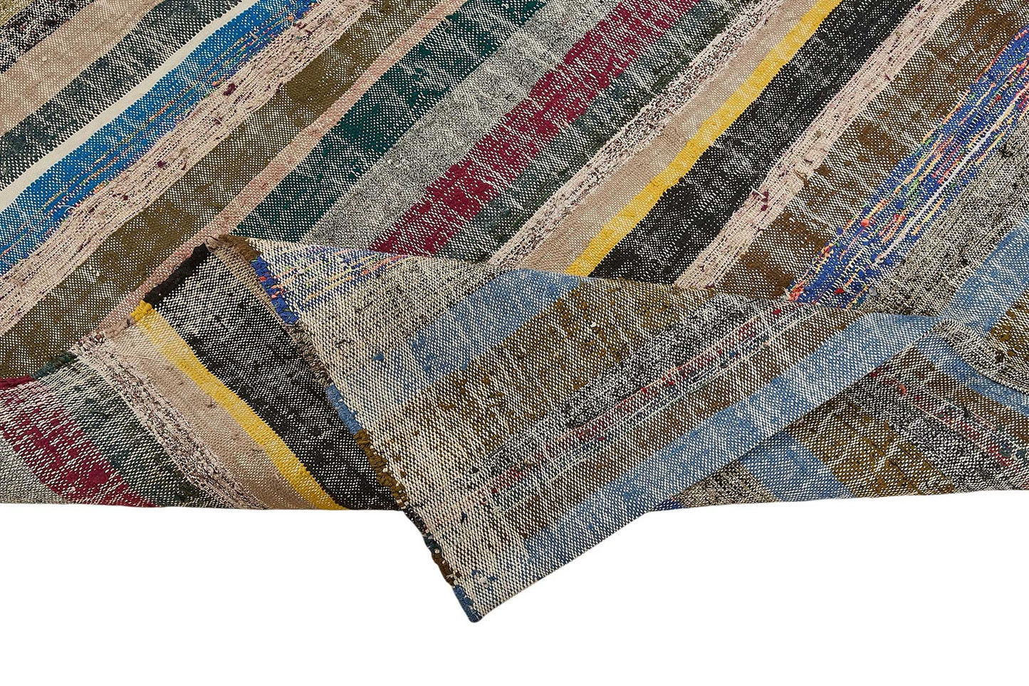 6x9 Handmade Vintage Chaput Kilim Rug - 51859
