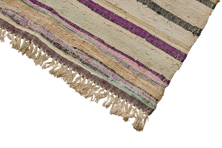 6x9 Handmade Vintage Chaput Kilim Rug - 51860