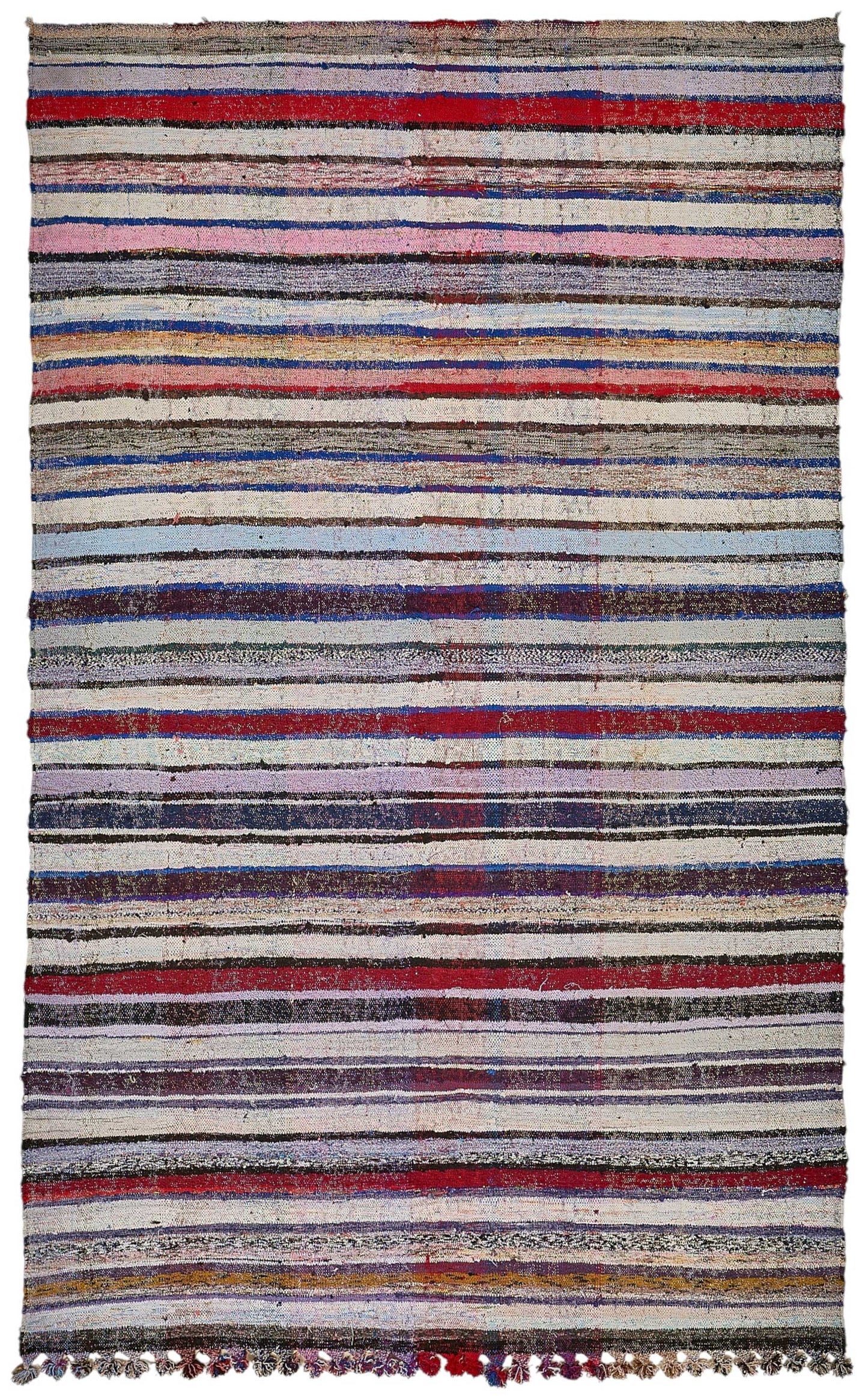 6x10 Handmade Vintage Chaput Kilim Rug - 51862