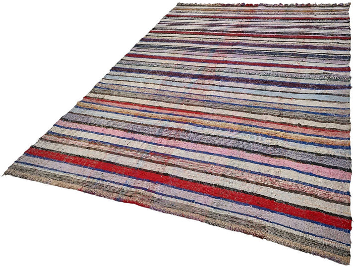 6x10 Handmade Vintage Chaput Kilim Rug - 51862
